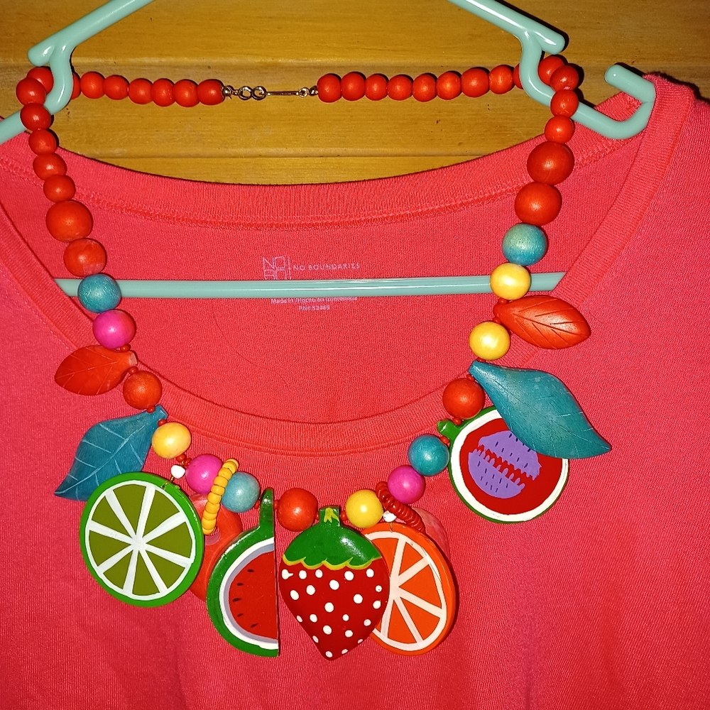 Colorful Wood Necklace